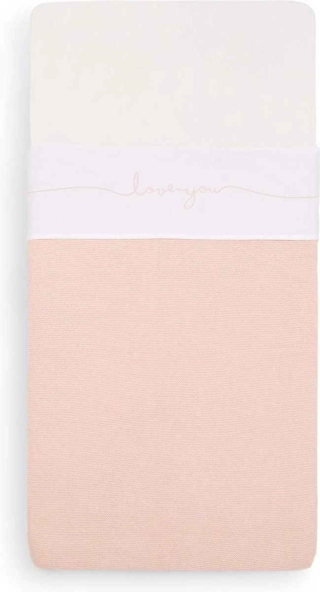 Jollein Baby Laken Ledikant 120x150cm Love you - Pale Pink Jollein Baby Laken Ledikant 120x150cm Love You - Pale Pink -Baby Verzorging 649x1200 1