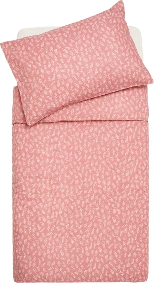 Jollein Baby Dekbedovertrek Met Sloop Meadow 100x135/140cm - Rosewood