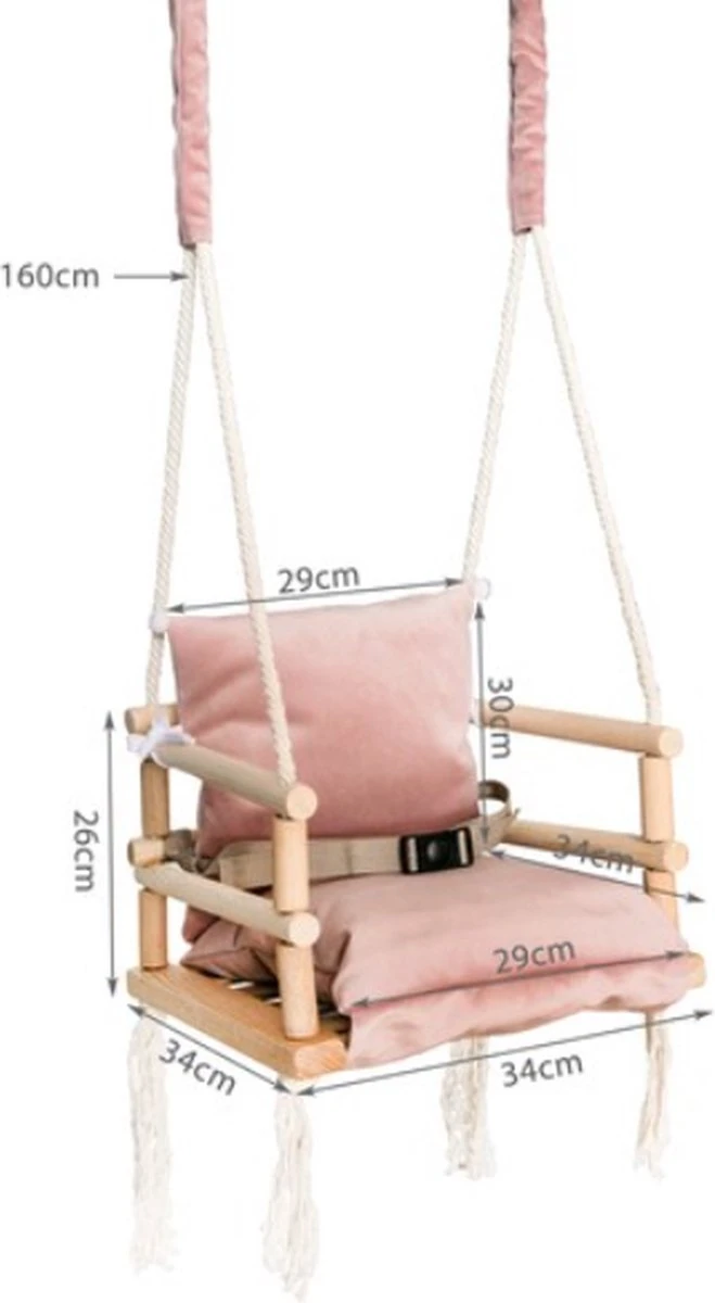 T.R. Goods Babyschommel voor Binnen - 3-in-1 Roze Plafondhanger - Baby swing seat - Gemaakt van hout T.R. Goods Babyschommel Voor Binnen - 3-in-1 Roze Plafondhanger - Baby Swing Seat - Gemaakt Van Hout -Baby Verzorging 659x1200 1