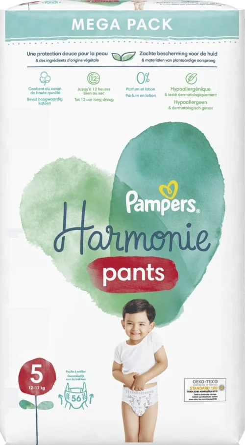 Pampers® Pampers Harmonie Pants Maat 5 (12kg-17kg) - Mega Pack 2 X 56 Luierbroekjes 9 Pampers® Pampers Harmonie Pants Maat 5 (12kg-17kg) - Mega Pack 2 X 56 Luierbroekjes -Baby Verzorging 662x1200