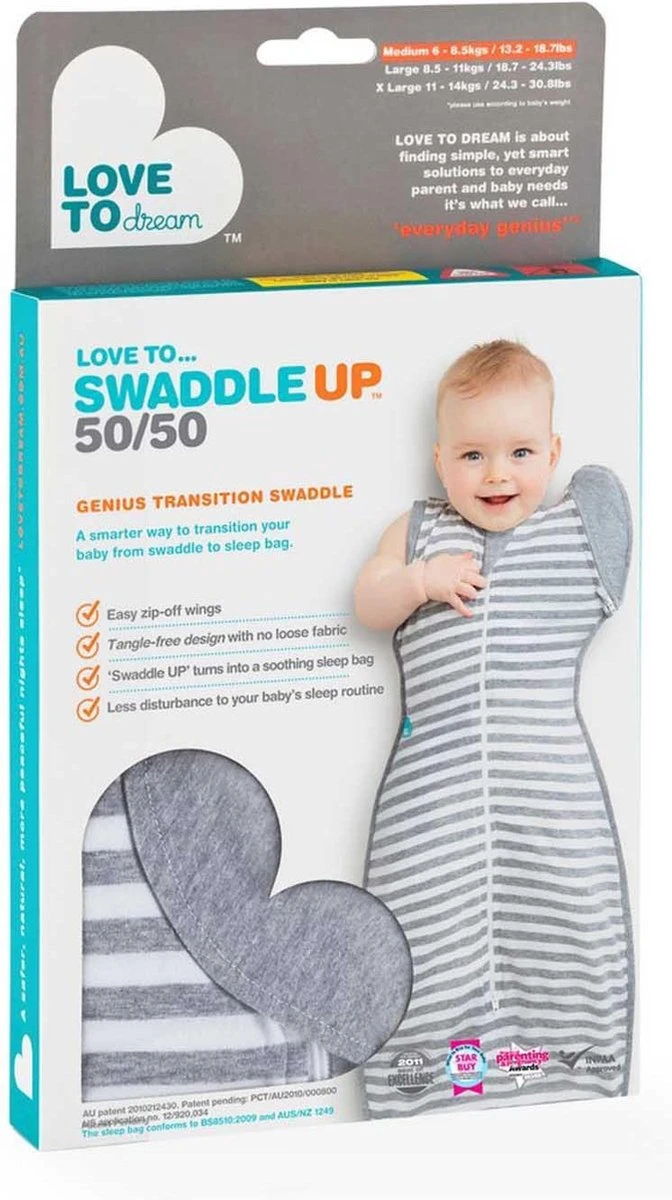 Love to Dream™ Babyslaapzak Swaddle Up™ - Inbakeren afbouwen - Baby 4-6 maanden - 11-14 kg - All Season - Grijs Love To Dream™ Babyslaapzak Swaddle Up™ - Inbakeren Afbouwen - Baby 4-6 Maanden - 11-14 Kg - All Season - Grijs -Baby Verzorging 672x1200 4