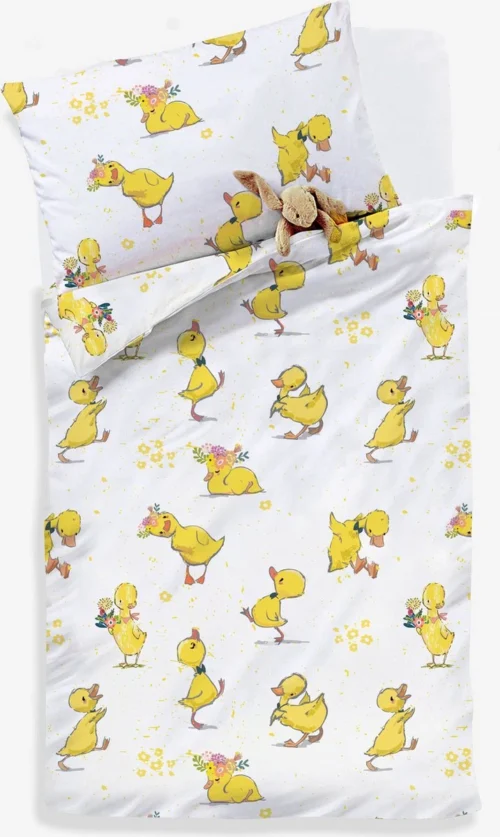 Decoware® Ledikant Dekbedovertrek Eendjes - Katoen Renforce - 100x135 Cm - 40x60 Cm -Baby Verzorging 717x1200 2