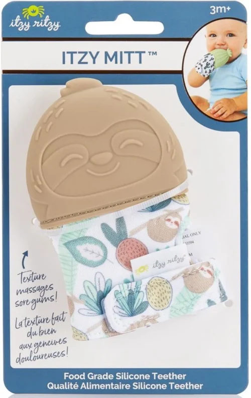 Itzy Ritzy - Itzy Mitt™ - Baby Bijtwant - Beige Luiaard -Baby Verzorging 757x1200