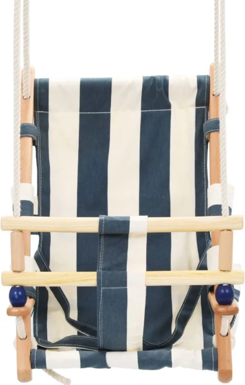 Merkloos Babyschommel Met Gordel Hout Blauw- Babyschommel Buiten - Baby Schommel Tuin - Peuterschommel - Kinderschommel - Schommelzitje -Baby Verzorging 765x1200 4