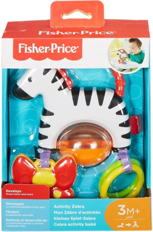 Fisher Price - Activity Zebra - Rammelaar - Speeltje En Bijtring - Grijpspeelgoed -Baby Verzorging 791x1200