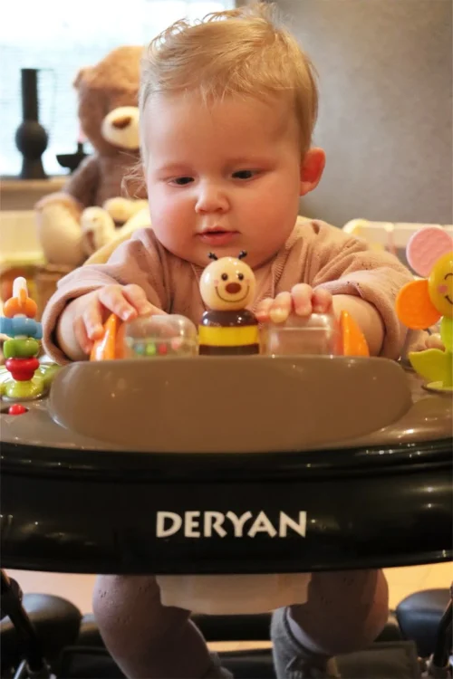 Deryan Luxe Loopstoel - Schommelfunctie - Inclusief Speelset En Dienblad - Zwart/Nougat -Baby Verzorging 800x1200 146