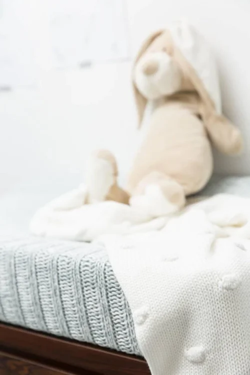 Meyco Knots Wiegdeken - 75x100 Cm - Offwhite -Baby Verzorging 800x1200 170