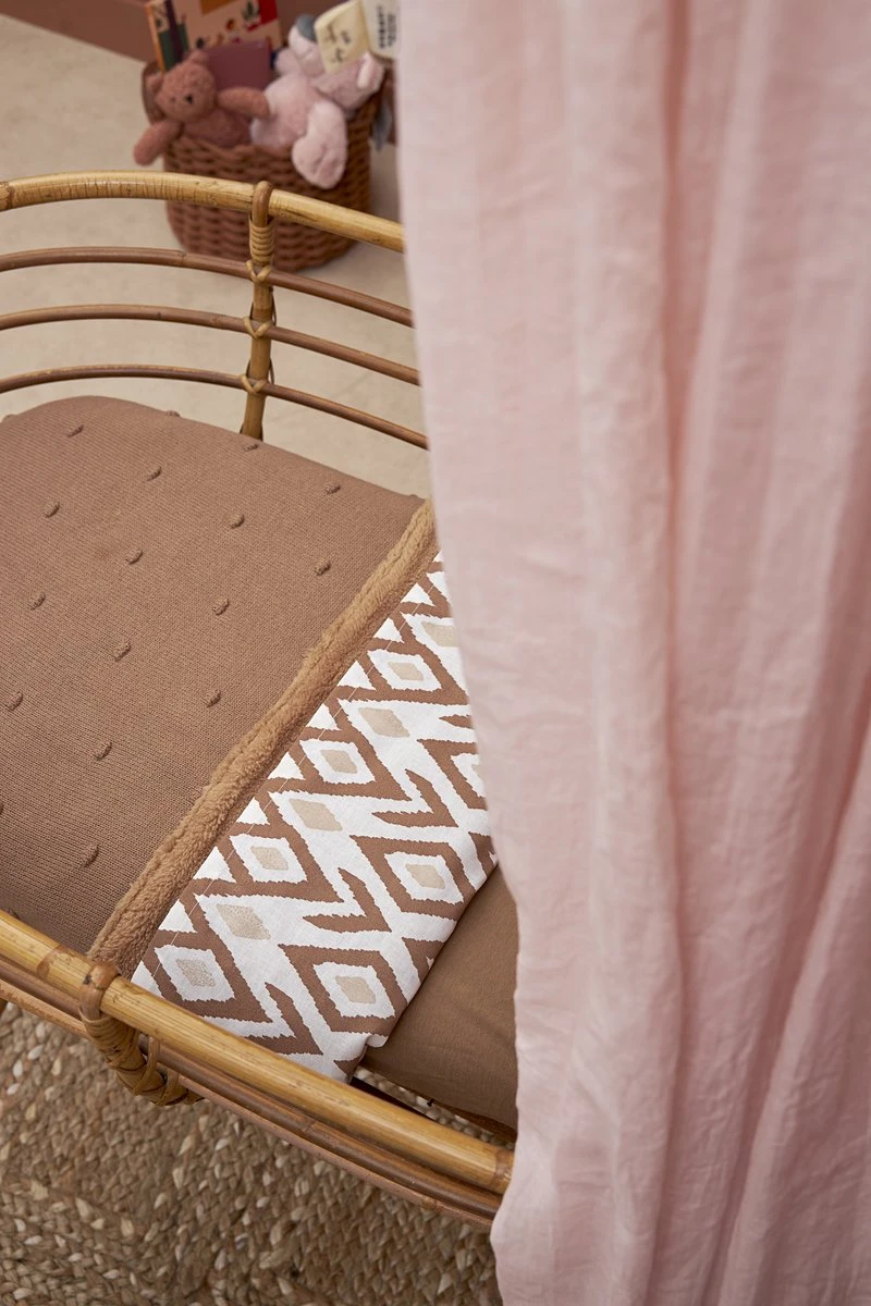 Meyco Ikat/Uni wieglaken - 2-pack - sand/toffee - 75x100cm Meyco Ikat/Uni Wieglaken - 2-pack - Sand/toffee - 75x100cm -Baby Verzorging 800x1200 259