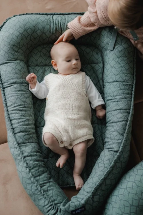 Zaffiro Leaves Babynestje - Beige - Hoes Van 100% Katoen -Baby Verzorging 800x1200 283