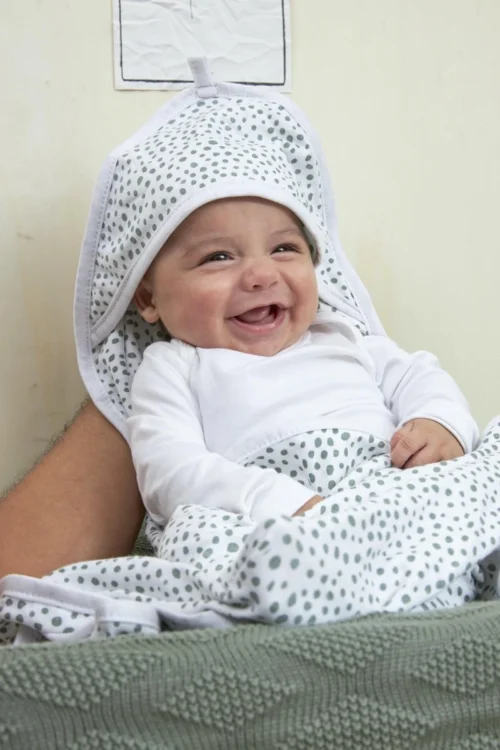 Meyco Badcape Basic Jersey/Cheetah 2-pack - Forest Green - 80x80cm -Baby Verzorging 800x1200 69