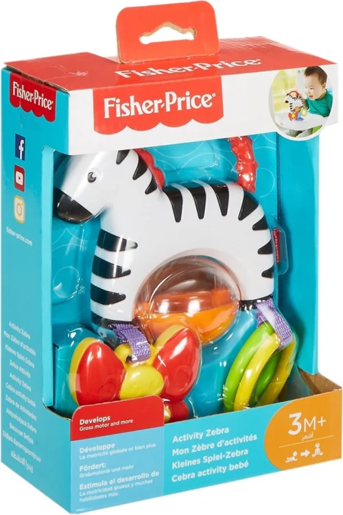 Fisher Price - Activity Zebra - Rammelaar - Speeltje En Bijtring - Grijpspeelgoed -Baby Verzorging 800x1200 7