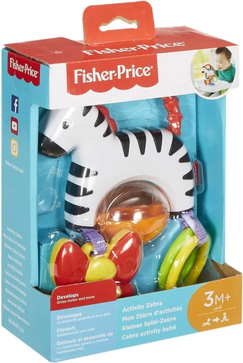 Fisher Price - Activity Zebra - Rammelaar - Speeltje En Bijtring - Grijpspeelgoed -Baby Verzorging 803x1200 1
