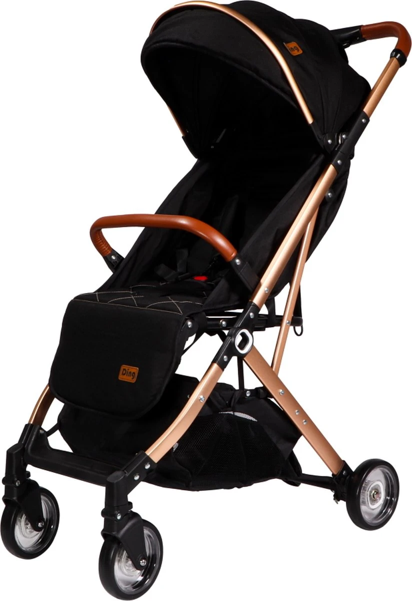 Ding Vivo Wandelwagen - Zwart/Rose - Inklapbare buggy - Inclusief boodschappenmandje en zonnekap Ding Vivo Wandelwagen - Zwart/Rose - Inklapbare Buggy - Inclusief Boodschappenmandje En Zonnekap -Baby Verzorging