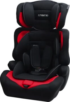 Cabino Autostoel Groep 1/2/3 (9-36kg) - Zwart-Rood -Baby Verzorging 831x1200