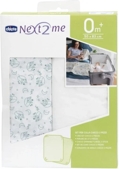 Chicco - Set Van 2 Hoeslakens Blauw Vossenpatroon - Voor Next2Me Wieg 5 Chicco - Set Van 2 Hoeslakens Blauw Vossenpatroon - Voor Next2Me Wieg -Baby Verzorging 850x1200 10