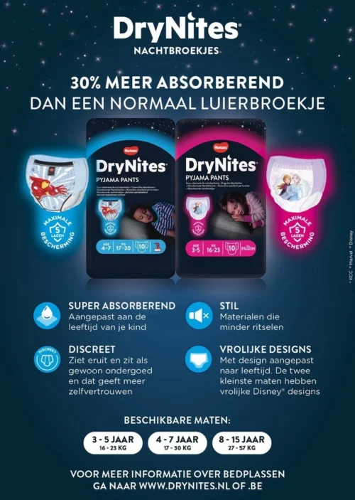 DryNites® 3-5 Meisje 10 Stuks 4 DryNites® 3-5 Meisje 10 Stuks -Baby Verzorging 854x1200 5