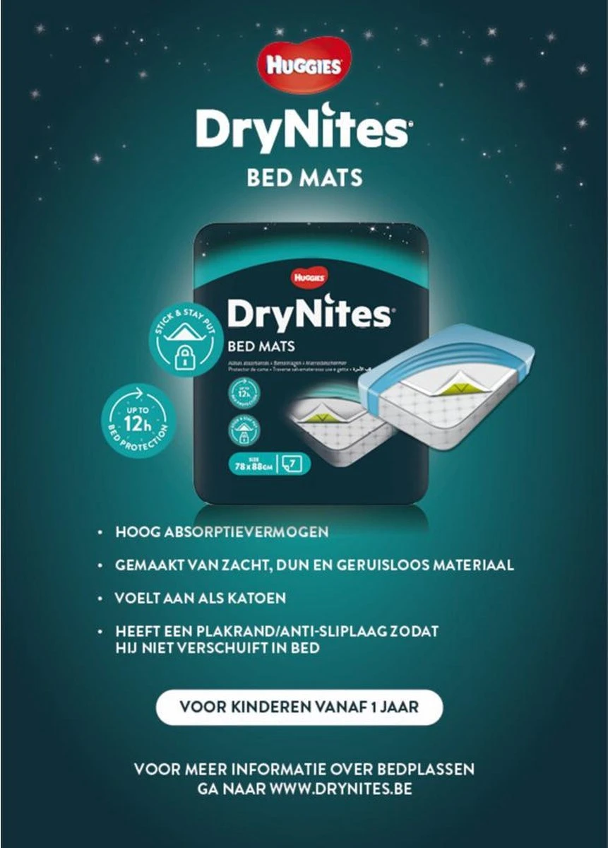 DryNites Matrasbeschermers - 28 stuks - extra absorberend - voordeelverpakking DryNites Matrasbeschermers - 28 Stuks - Extra Absorberend - Voordeelverpakking -Baby Verzorging 861x1200 5