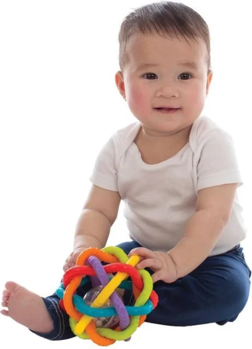 Playgro Buigbare Bendy Ball - Grijp- En Bijtspeelgoed - Incl Rammelaar - Activiteitenbal -Baby Verzorging 866x1200