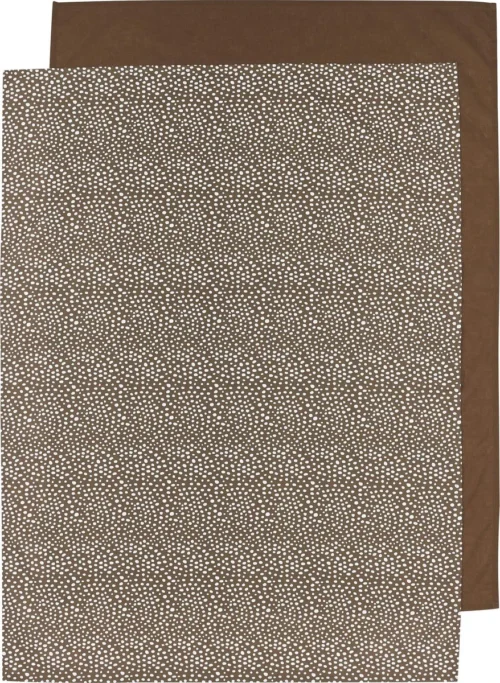 Meyco Cheetah/Uni Ledikant Laken - 2-pack - Chocolate - 100x150cm