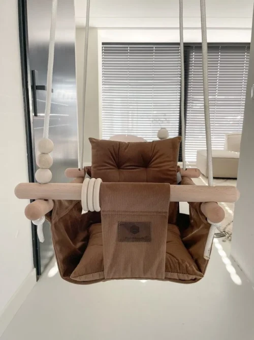 Baby / Kinder Schommel Voor Binnen Of Buiten! - Luxe Baby Swing Corduroy - Ribstof Bruin - Ribfluweel - Schommelstoel Inclusief Kussens, Bevestigingsmaterialen En Veiligheidsriem 5 Baby / Kinder Schommel Voor Binnen Of Buiten! - Luxe Baby Swing Corduroy - Ribstof Bruin - Ribfluweel - Schommelstoel Inclusief Kussens, Bevestigingsmaterialen En Veiligheidsriem -Baby Verzorging 900x1200 43