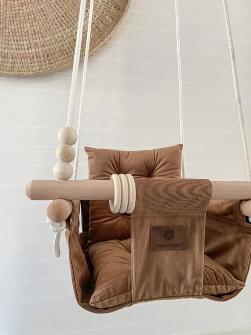 Baby / Kinder Schommel Voor Binnen Of Buiten! - Luxe Baby Swing Corduroy - Ribstof Bruin - Ribfluweel - Schommelstoel Inclusief Kussens, Bevestigingsmaterialen En Veiligheidsriem 6 Baby / Kinder Schommel Voor Binnen Of Buiten! - Luxe Baby Swing Corduroy - Ribstof Bruin - Ribfluweel - Schommelstoel Inclusief Kussens, Bevestigingsmaterialen En Veiligheidsriem -Baby Verzorging 900x1200 44
