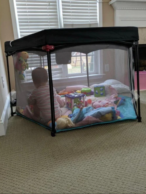 Deryan Draagbare Kinderbox - Zwart - Vaste Matrasbodem - Reisbox - Campingbedje 13 Deryan Draagbare Kinderbox - Zwart - Vaste Matrasbodem - Reisbox - Campingbedje -Baby Verzorging 902x1200