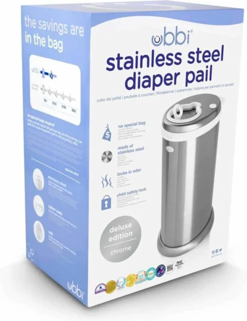 Ubbi® Ubbi Luieremmer - Zilver - Metaal - Geurloos - Geen Navulcassettes Nodig 6 Ubbi® Ubbi Luieremmer - Zilver - Metaal - Geurloos - Geen Navulcassettes Nodig -Baby Verzorging 921x1200 3