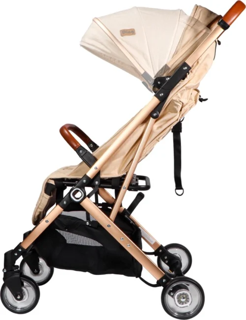 Ding Vivo Wandelwagen - Beige/Rose - Inklapbare Buggy - Inclusief Boodschappenmandje En Zonnekap -Baby Verzorging 921x1200