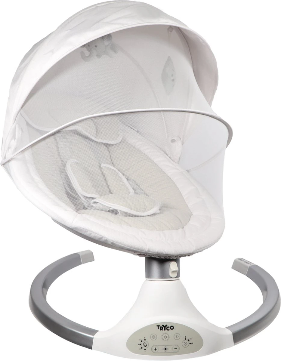 Tryco Hugg Swing Babyschommel - Zilver/Wit - Draaibare babyswing - Met Muziek Tryco Hugg Swing Babyschommel - Zilver/Wit - Draaibare Babyswing - Met Muziek -Baby Verzorging 934x1200 4