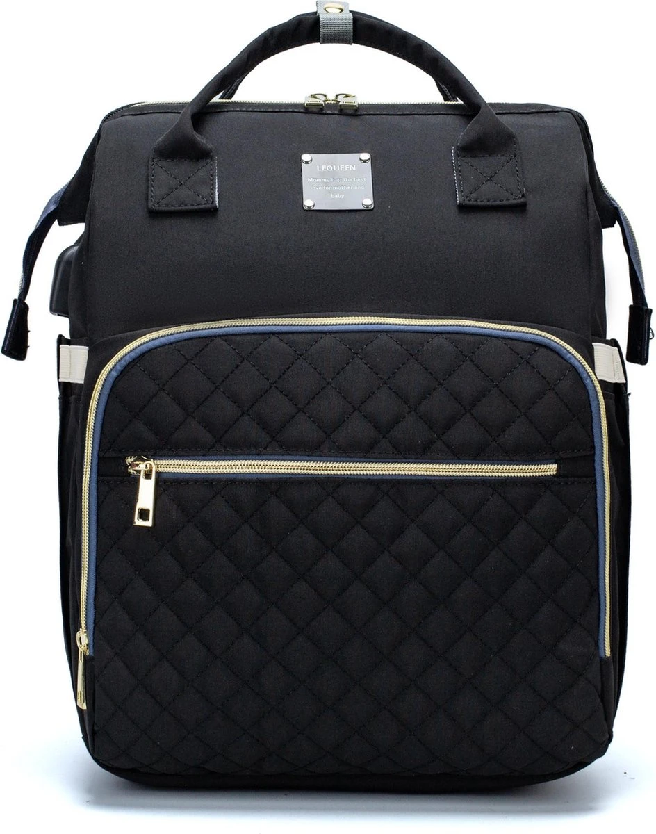 Luiertas - Multifuctioneel luiertas 3 In 1 - Met Babybedje - Met Verschoningsmatje - Zwart - Met Usb - Met Verdikt Matras Luiertas - Multifuctioneel Luiertas 3 In 1 - Met Babybedje - Met Verschoningsmatje - Zwart - Met Usb - Met Verdikt Matras -Baby Verzorging 944x1200 2