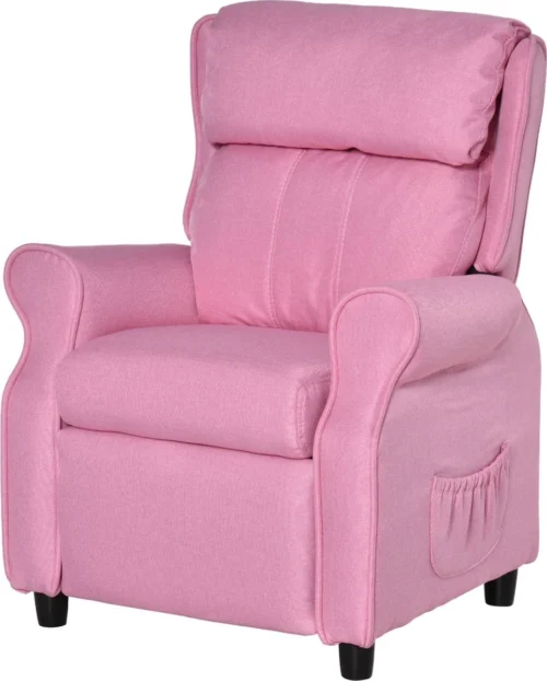 HOMCOM Kinderfauteuil Kinderbank Verstelbare Slaapbank Mete Voetensteun 310-052