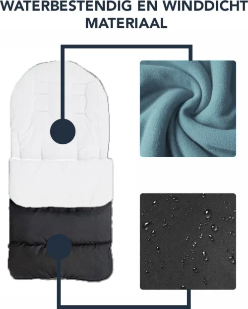 Achaté Voetenzak - Voor Kinderwagen Of Stoeltje – Baby Slaapzak - Autostoel - Wit 11 Achaté Voetenzak - Voor Kinderwagen Of Stoeltje – Baby Slaapzak - Autostoel - Wit -Baby Verzorging 966x1200 1