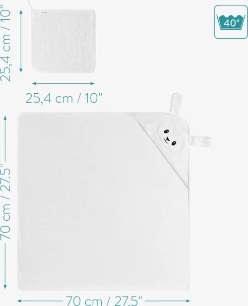 Navaris Badcape Met Capuchon Voor Baby - Set Met Badcape En Washandje - 100% Bamboe - Voor Baby's Van 0-12 Maanden - Oeko-tex Gecertificeerd - Schaap 6 Navaris Badcape Met Capuchon Voor Baby - Set Met Badcape En Washandje - 100% Bamboe - Voor Baby's Van 0-12 Maanden - Oeko-tex Gecertificeerd - Schaap -Baby Verzorging 972x1200 7