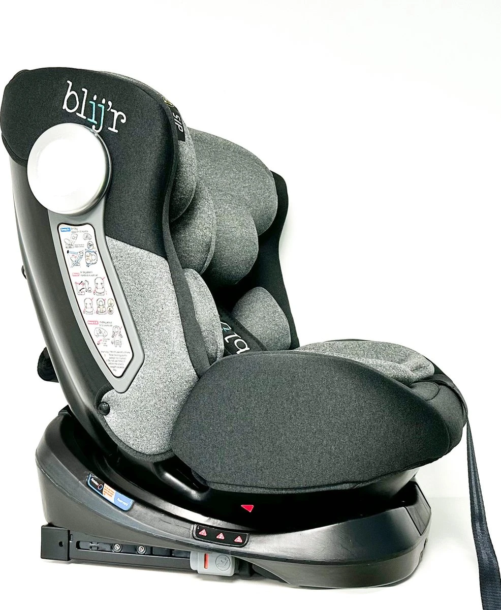 Blij'r Maja - Autostoel met isoFix - Groep 0-1-2-3 autostoel voor kinderen van 0 tot 12 jaar - Donker- Lichtgrijs Blij'r Maja - Autostoel Met IsoFix - Groep 0-1-2-3 Autostoel Voor Kinderen Van 0 Tot 12 Jaar - Donker- Lichtgrijs -Baby Verzorging