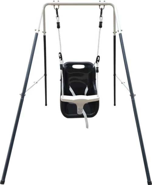 AXI Metalen Baby Schommel Met Zitje Antraciet/créme - Vrijstaande Schommelset Voor Binnen En Buiten